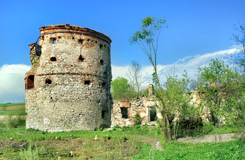 Frontowe zdjęcie zamku Pruchnik - Węgierka