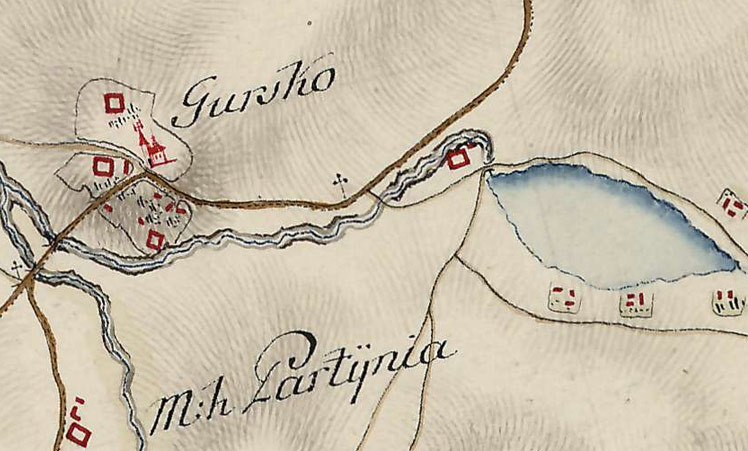 Mapa Zgórska z XVIII w.