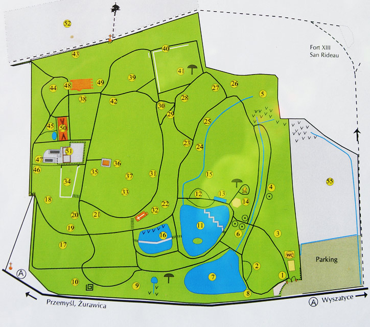 Plan arboretum Bolestraszyce