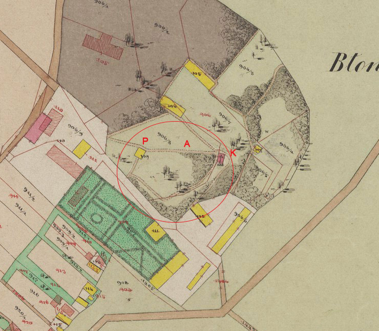 Mapa Bolestarszyc z 1852