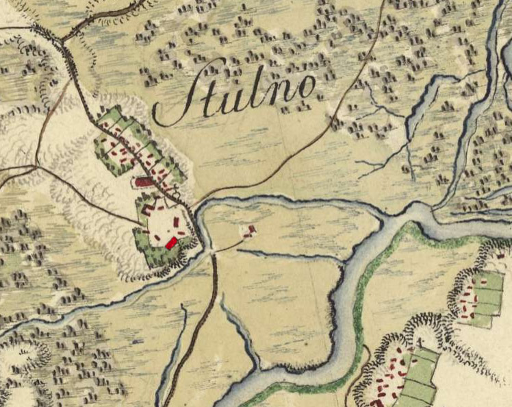 Mapa Starego Stulna z XVIII w.