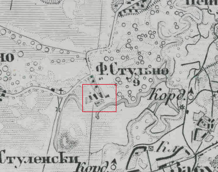 Mapa Starego Stulna z 1877 r.