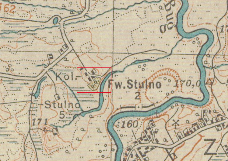 Dwór na mapie z 1930 r.